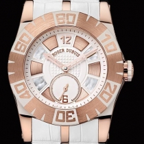 Roger Dubuis Easy Diver (RG / White-MOP/ Leather Strap)