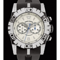 Roger Dubuis Easy Diver Chronograph (SS-Diamonds / Silve
