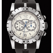 Roger Dubuis Easy Diver Chronograph (SS / Silver / Rubbe